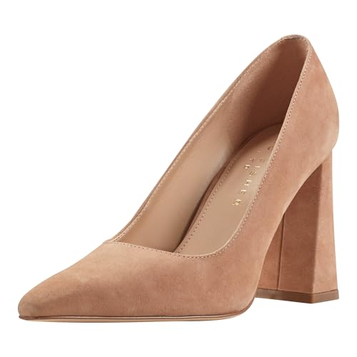 Marc Fisher LTD Damen Minny Pumps, Medium Natural Suede 101, 38.5 EU von Marc Fisher LTD