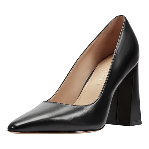 Marc Fisher LTD Damen Minny Pumps, Schwarzes Leder 001, 38 EU von Marc Fisher LTD