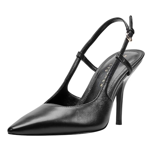 Marc Fisher LTD Damen Torry Pumps, Schwarzes Leder, 41 EU von Marc Fisher LTD