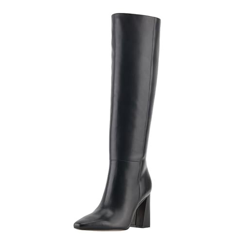 Marc Fisher LTD Damen Yarli Kniehohe Stiefel, Schwarzes Leder 001, 35 EU von Marc Fisher LTD