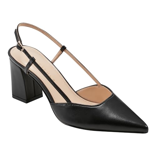 Marc Fisher LTD Damen Zester Pumps, Schwarzes Leder 001, 39 EU von Marc Fisher LTD