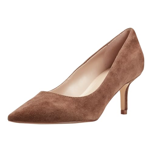 Marc Fisher Damen Alola Pump, Medium Natural Suede 103, 40.5 EU von Marc Fisher