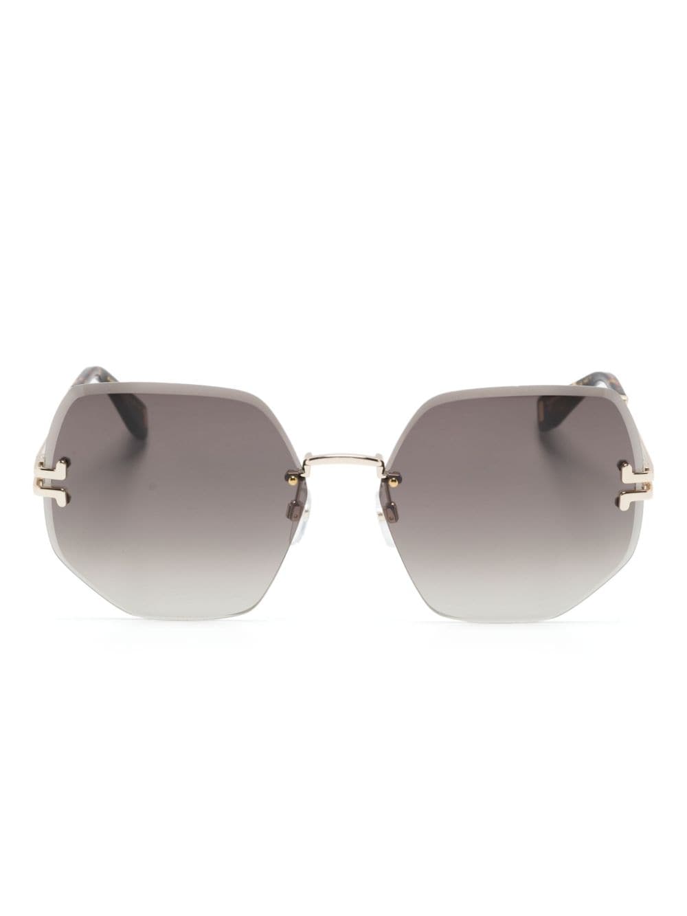 Marc Jacobs Eyewear Sonnenbrille mit geometrischem Gestell - Braun von Marc Jacobs Eyewear