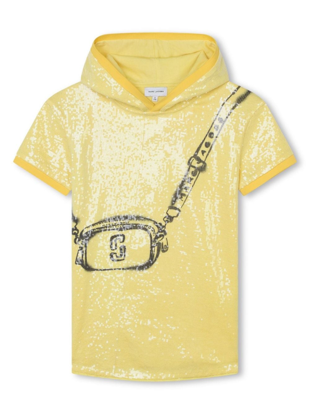 Marc Jacobs Kids Kapuzen-Paillettenkleid mit Snapshot-Print - Gold von Marc Jacobs Kids