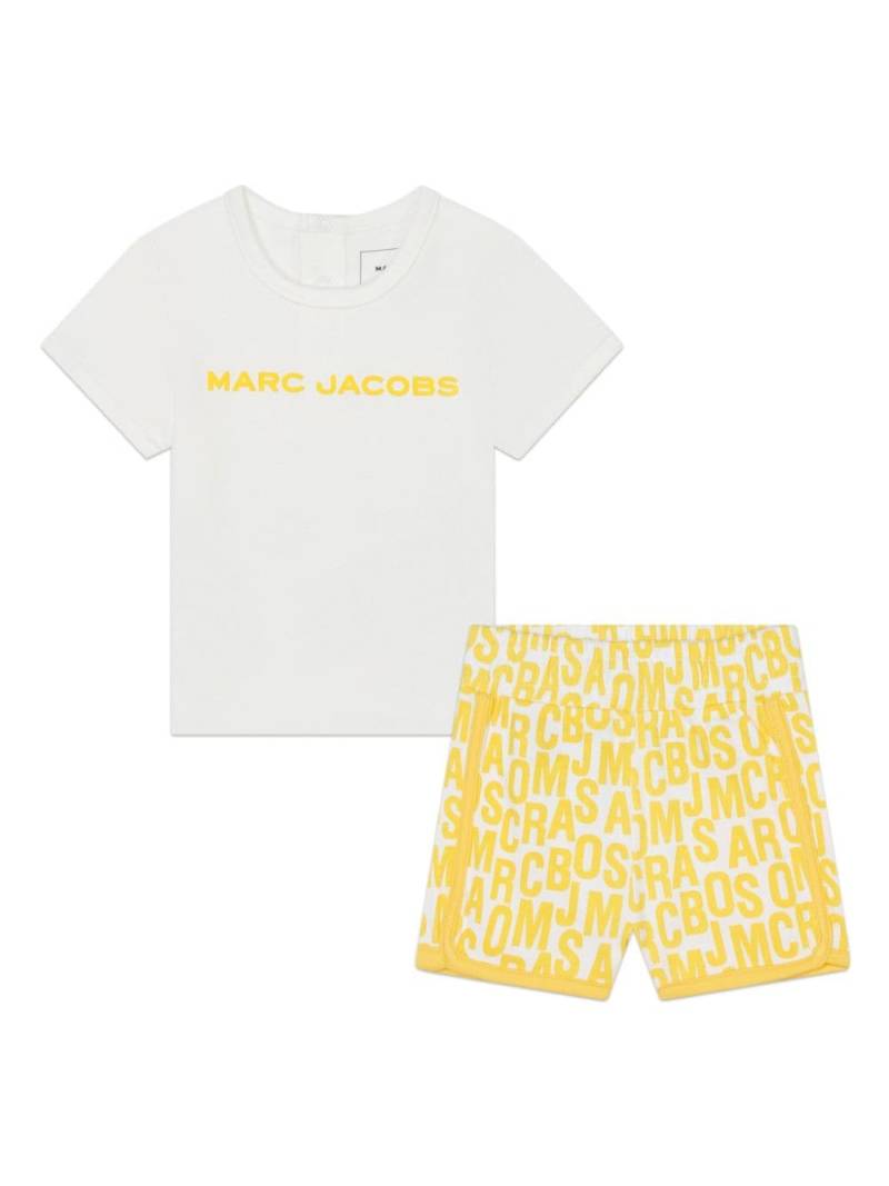 Marc Jacobs Kids Set aus T-Shirt und Shorts mit Logo-Print - Gelb von Marc Jacobs Kids