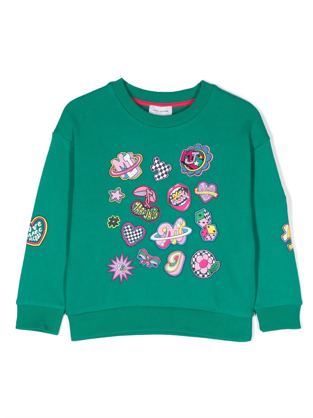 Marc Jacobs Kids Sweatshirt mit Logo-Patches - Grün von Marc Jacobs Kids