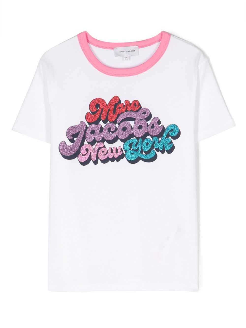 Marc Jacobs Kids T-Shirt mit Glitter-Optik - Weiß von Marc Jacobs Kids