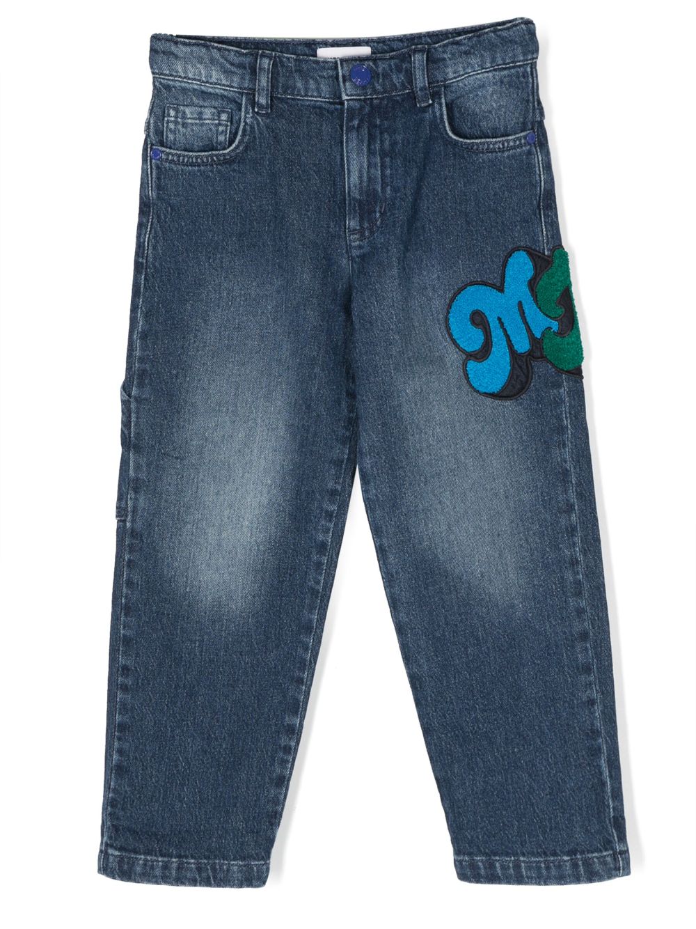 Marc Jacobs Kids Slim-Fit-Jeans mit Logo-Stickerei - Blau von Marc Jacobs Kids