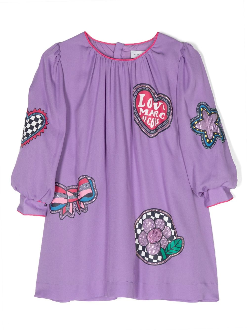 Marc Jacobs Kids Minikleid mit Patch-Print - Violett von Marc Jacobs Kids