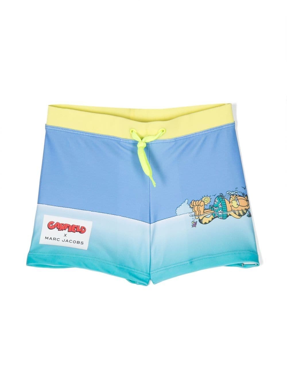 Marc Jacobs Kids x Garfield Badehose mit Cartoon-Print - Blau von Marc Jacobs Kids