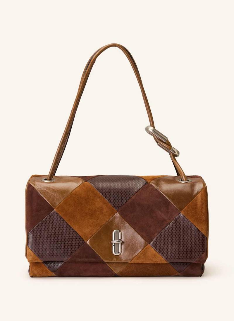 Marc Jacobs Handtasche The Suede Patchwork Large Dual Bag braun von Marc Jacobs