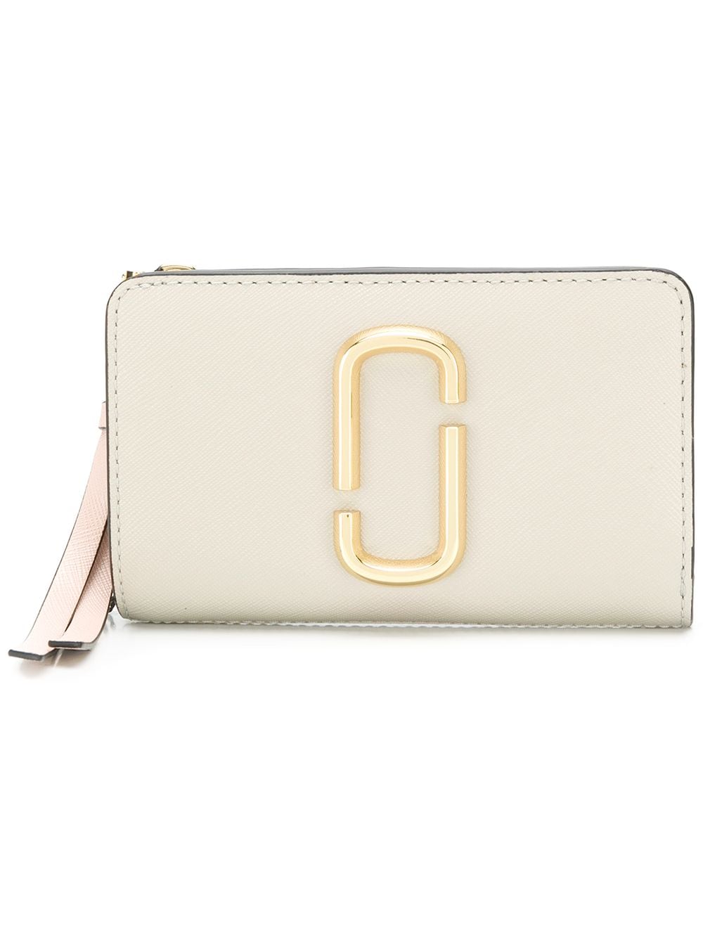 Marc Jacobs Compact Portemonnaie aus Leder - Grau von Marc Jacobs