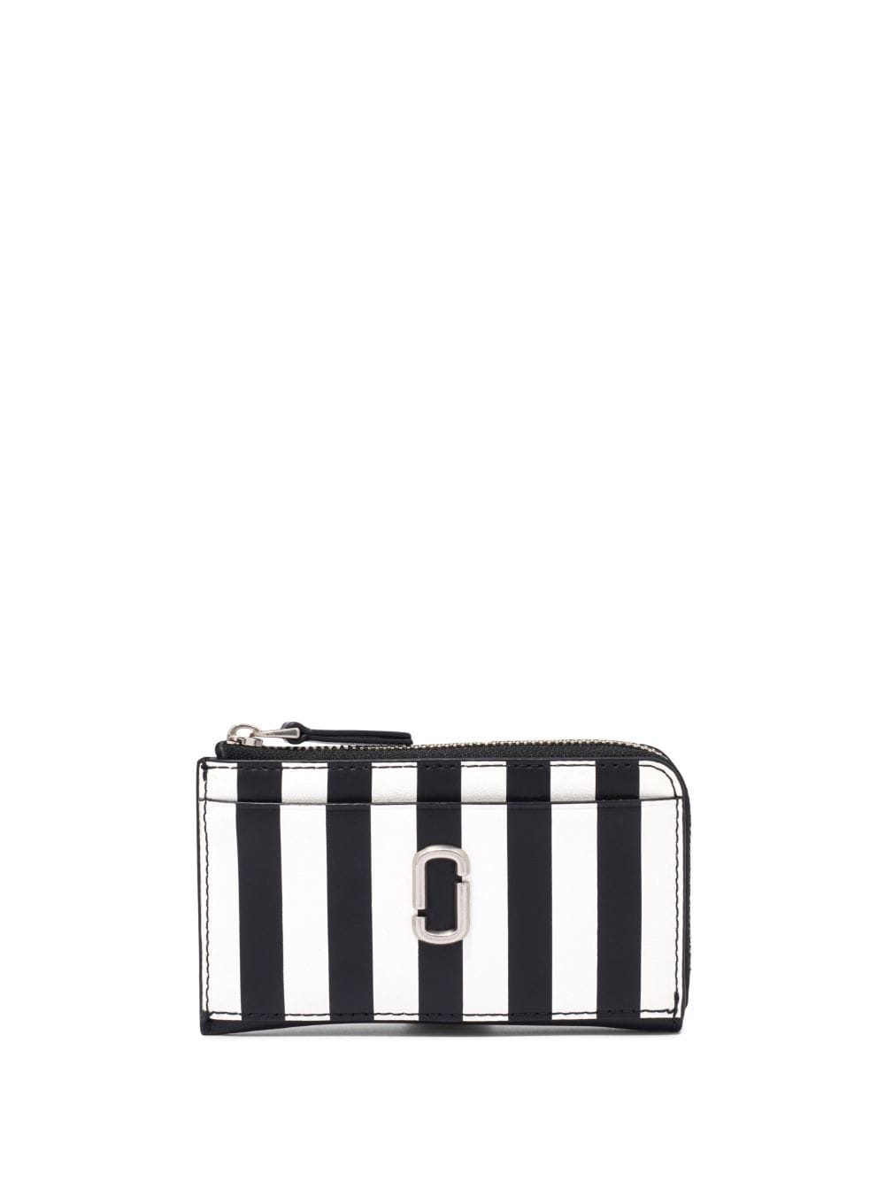 Marc Jacobs The Stripe Portemonnaie mit Reißverschluss - Schwarz von Marc Jacobs