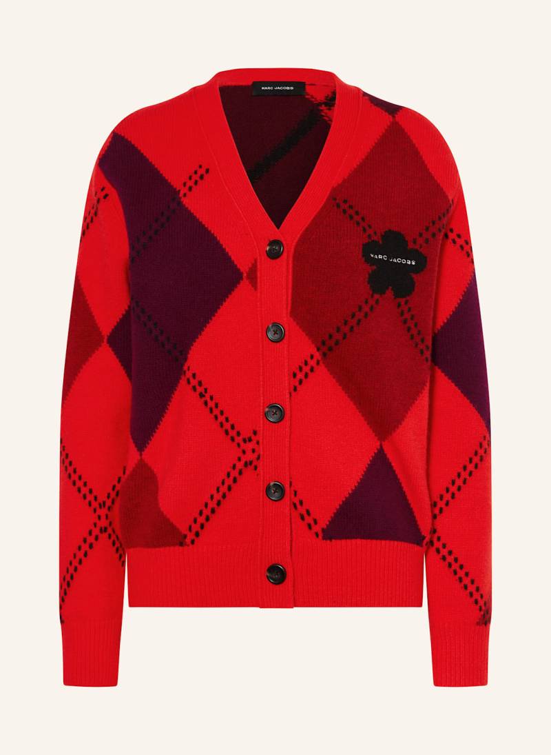 Marc Jacobs Strickjacke Preppy Daisy Argyle Cardigan rot von Marc Jacobs