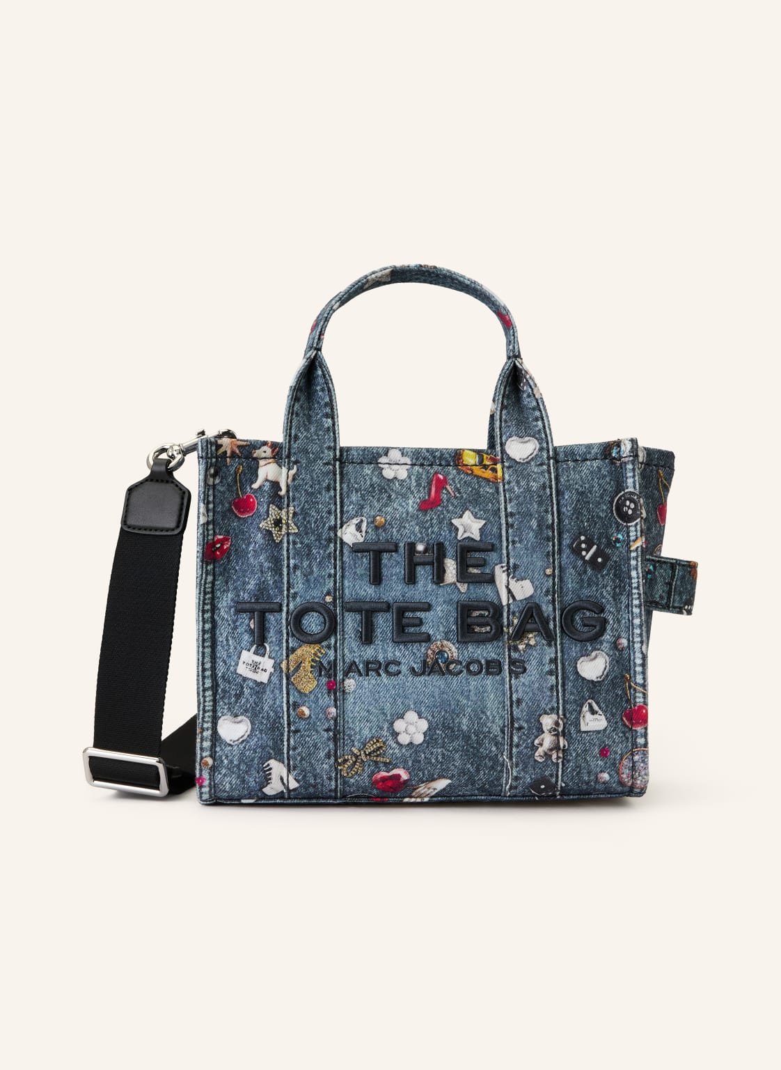 Marc Jacobs Umhängetasche The Trompe L'oeil Trinket Canvas Small Tote Bag blau von Marc Jacobs
