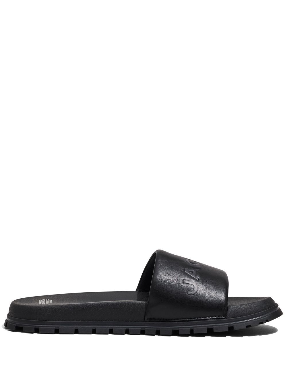 Marc Jacobs The Leather Slide Pantoletten mit Logo-Prägung - Schwarz von Marc Jacobs