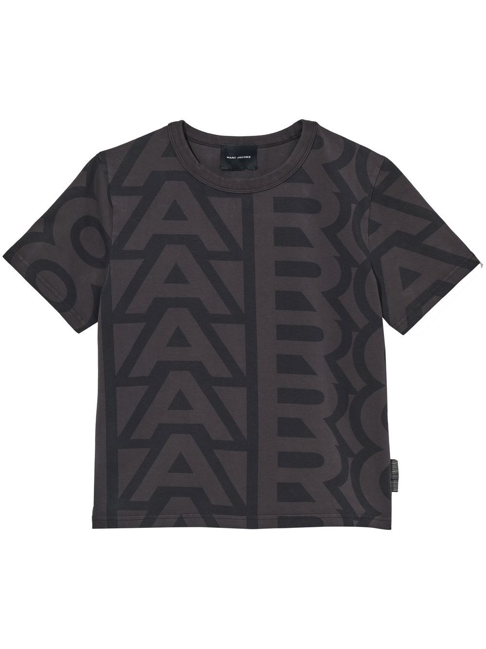 Marc Jacobs Cropped-T-Shirt mit Monogrammmuster - Grau von Marc Jacobs