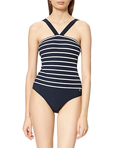 Marc O’Polo Body & Beach Damen Beach W-BEACHSUIT-165522 Badeanzug, Schwarz (Blauschwarz 001), 38 (Herstellergröße: 038) von Marc O'Polo