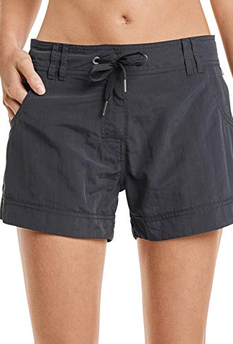 Marc O’Polo Body & Beach Damen Marc O´Polo Beach-Shorts Badeshorts, Schwarz (Blauschwarz 001), 40 (Herstellergröße: L) von Marc O'Polo