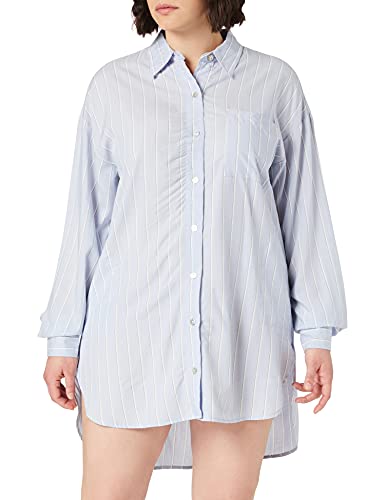 Marc O’Polo Body & Beach Damen W-Sleepshirt LS Nachthemd, hellblau, M von Marc O'Polo