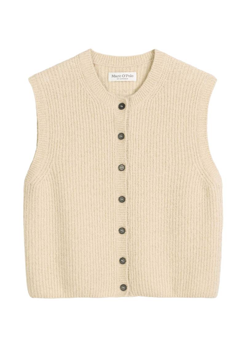 Marc OPolo Casual - Ärmellose Strickweste regular aus Bouclé-Garn beige - Gr. - XS von Marc O'Polo Casual
