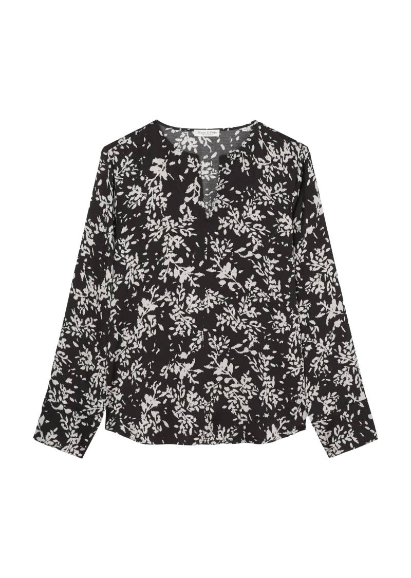 Marc OPolo Casual - Bedruckte Bluse in A-Shape schwarz - Gr. - 38 von Marc O'Polo Casual