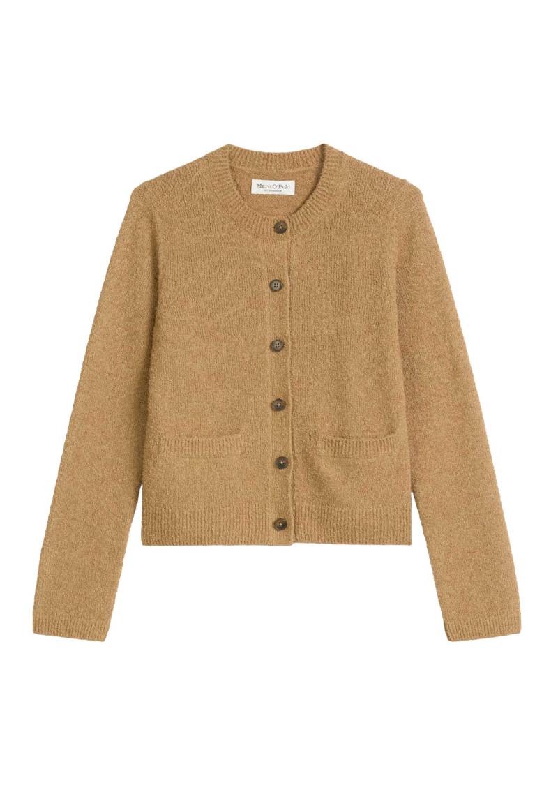 Marc OPolo Casual - Cardigan regular aus Bouclé-Garn braun - Gr. - L von Marc O'Polo Casual
