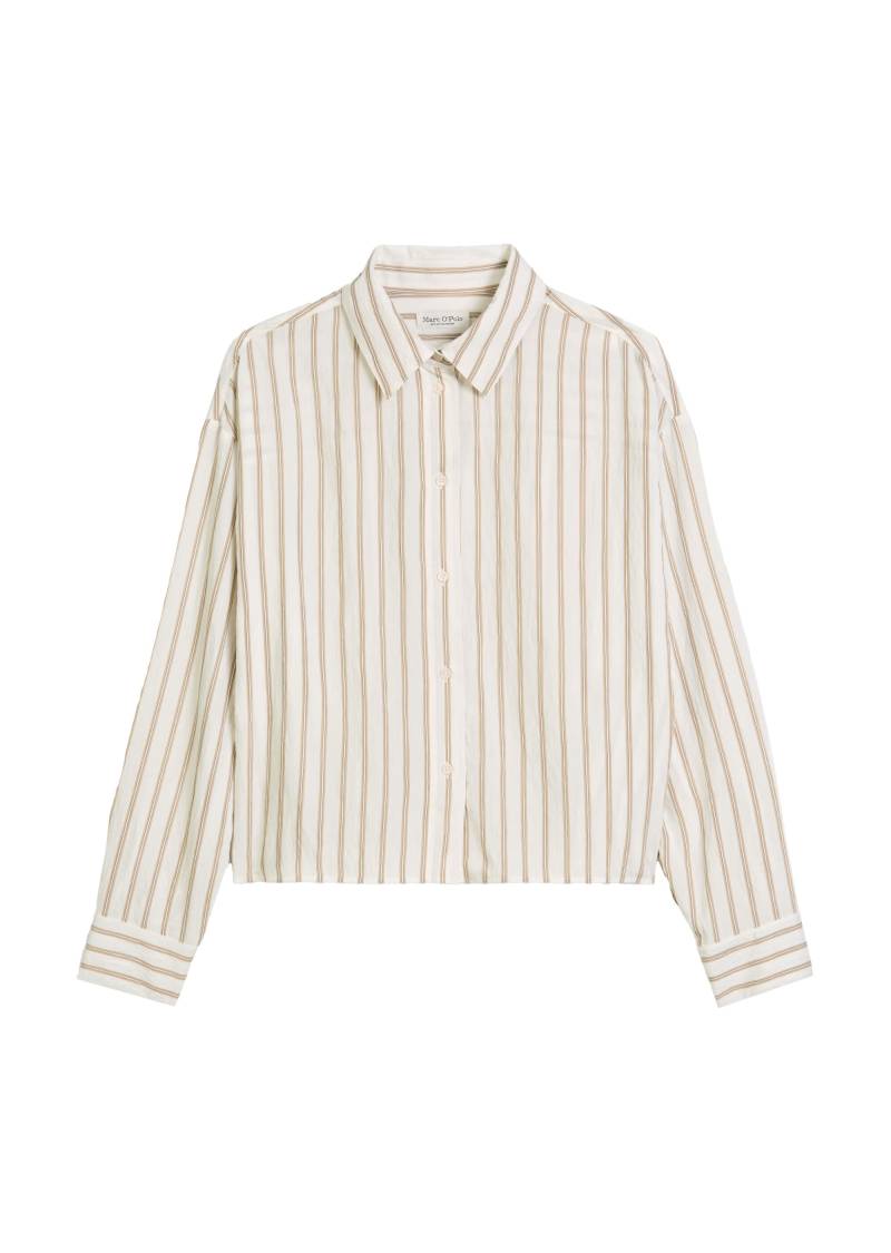 Marc OPolo Casual - Crinkle-Streifenbluse beige - Gr. - 36 von Marc O'Polo Casual