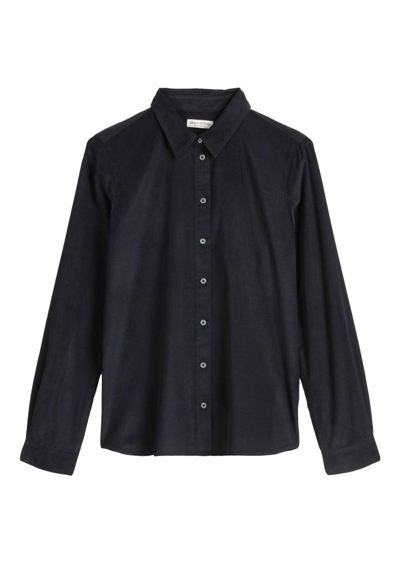 Marc OPolo Casual - Feincord-Langarm-Bluse regular schwarz - Gr. - 36 von Marc O'Polo Casual