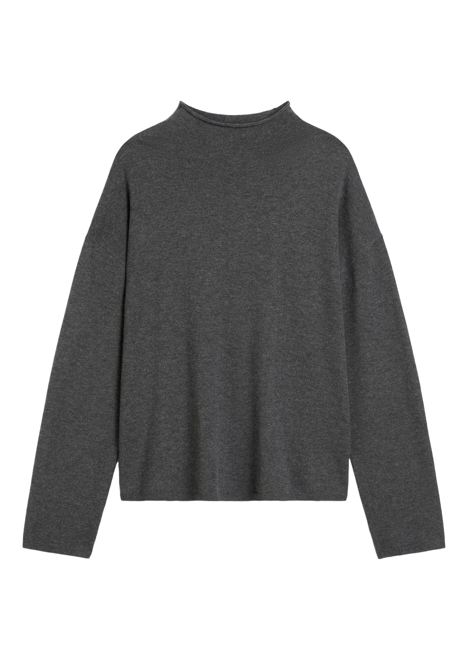 Marc OPolo Casual - Feinstrick-Pullover oversized aus softem Schurwolle-Mix grau - Gr. - XXL von Marc O'Polo Casual