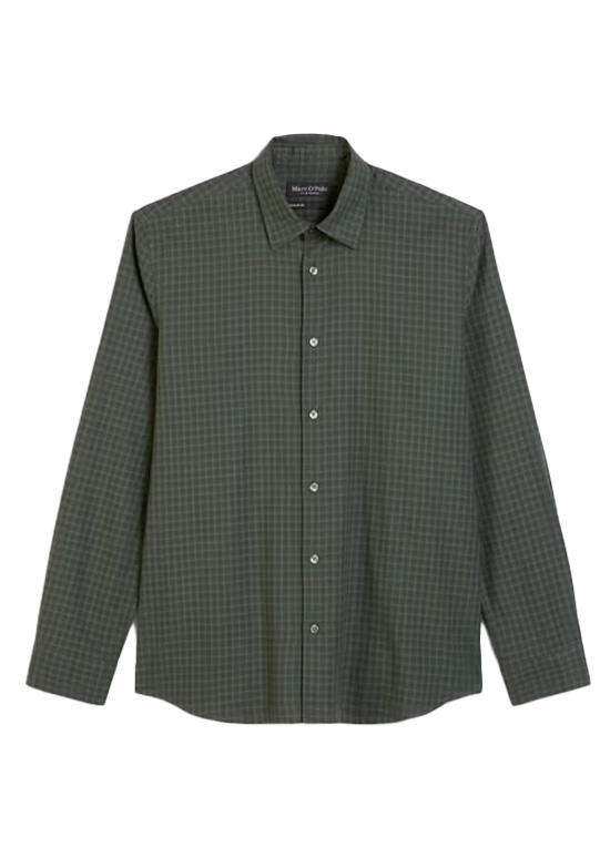 Marc OPolo Casual - Hemd aus Bio-Baumwoll-Flanell grün - Gr. - L von Marc O'Polo Casual