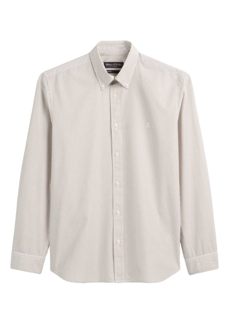 Marc OPolo Casual - Hemd regular aus Bio-Baumwoll-Popeline beige - Gr. - L von Marc O'Polo Casual