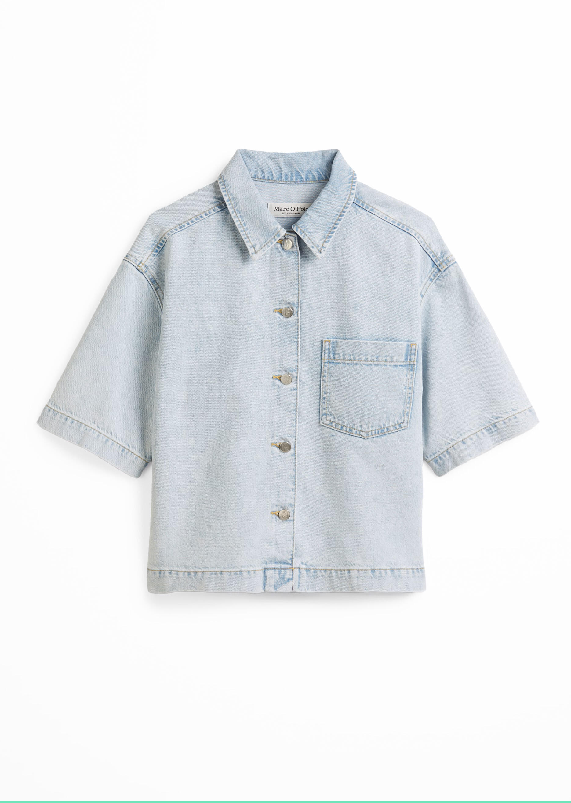 Marc OPolo Casual - Jeanshemd relaxed aus Lyocell-Organic-Cotton-Mix blau - Gr. - M von Marc O'Polo Casual