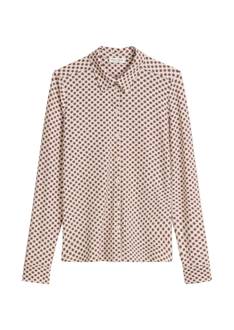 Marc OPolo Casual - Jersey-Print-Bluse regular aus LENZING™ ECOVERO™ pink - Gr. - L von Marc O'Polo Casual