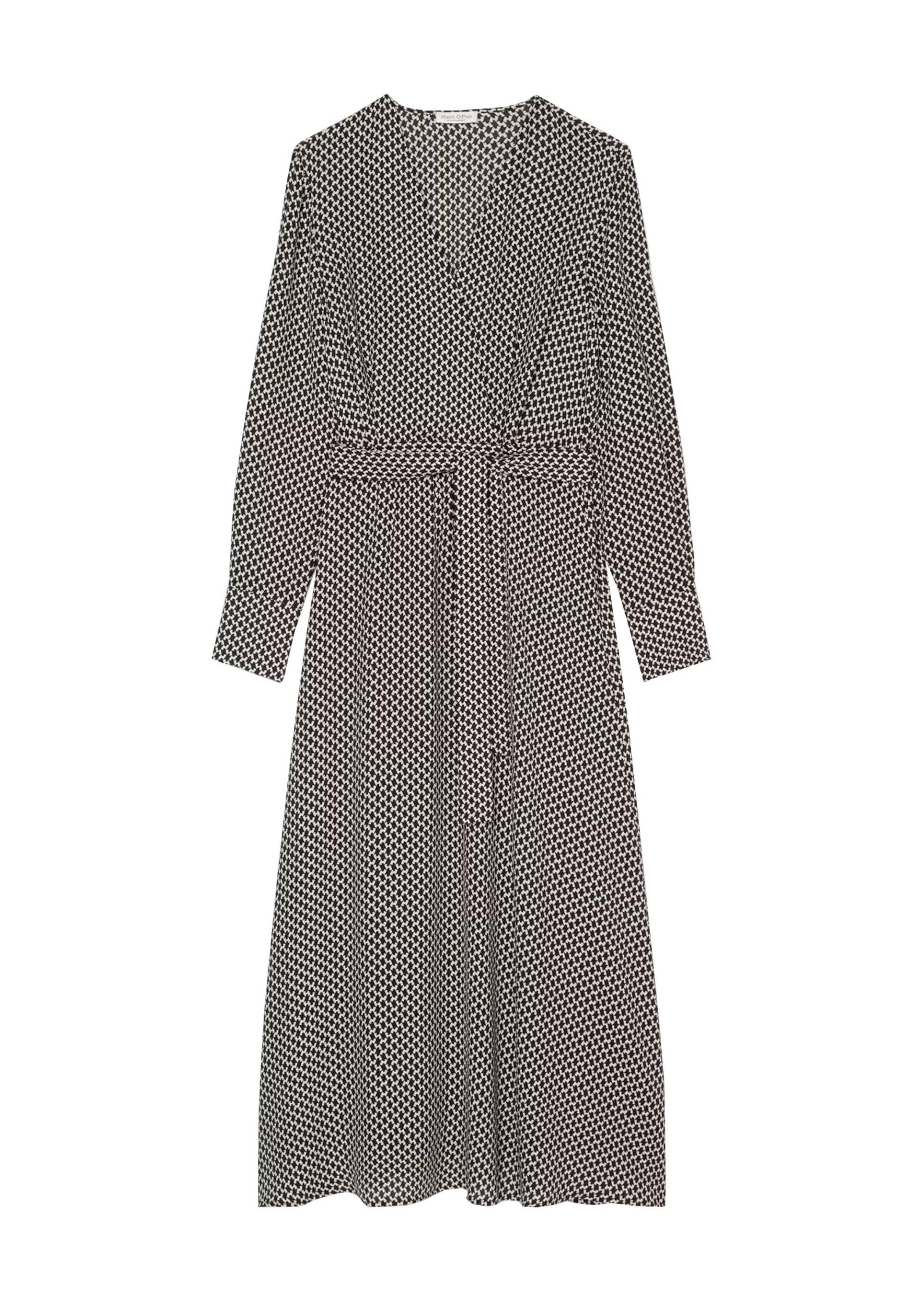 Marc OPolo Casual - Kleid im Wickel-Look schwarz/weiß - Gr. - 40 von Marc O'Polo Casual