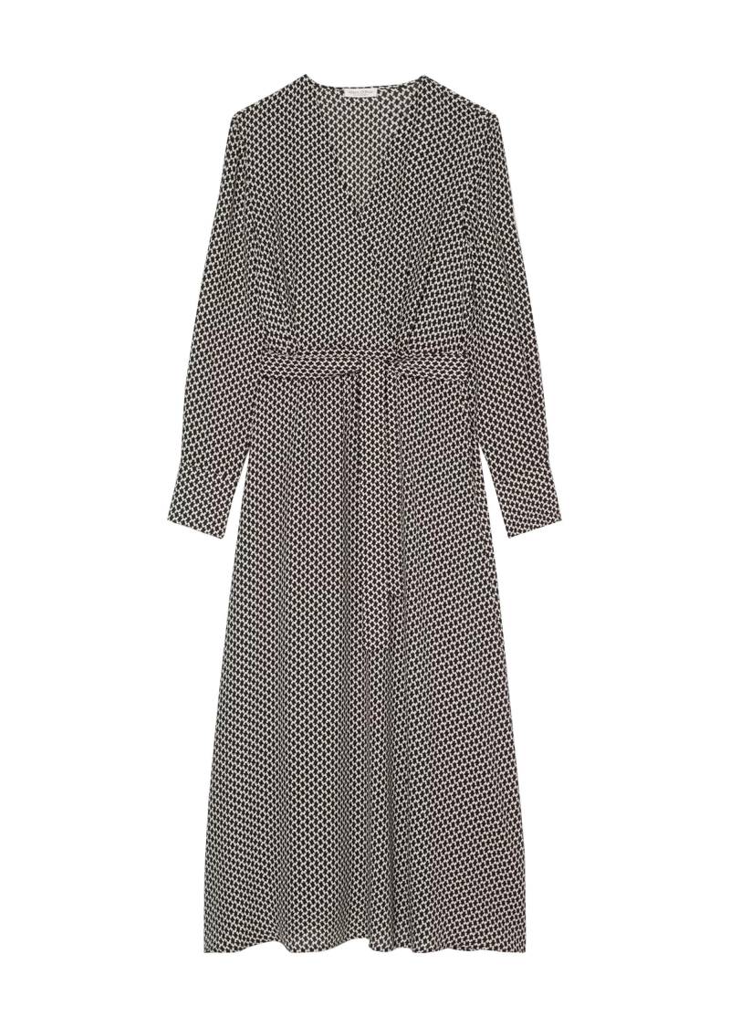 Marc OPolo Casual - Kleid im Wickel-Look schwarz/weiß - Gr. - 40 von Marc O'Polo Casual
