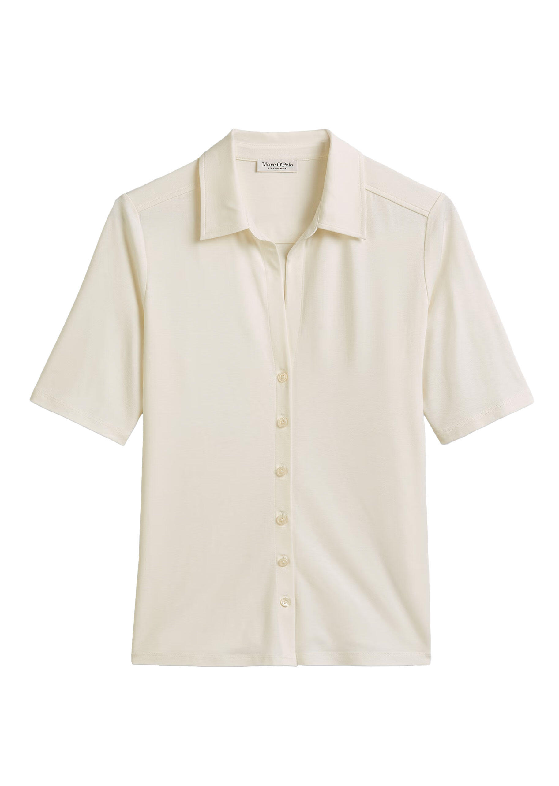 Marc OPolo Casual - Kurzarm-Jerseybluse beige - Gr. - L von Marc O'Polo Casual