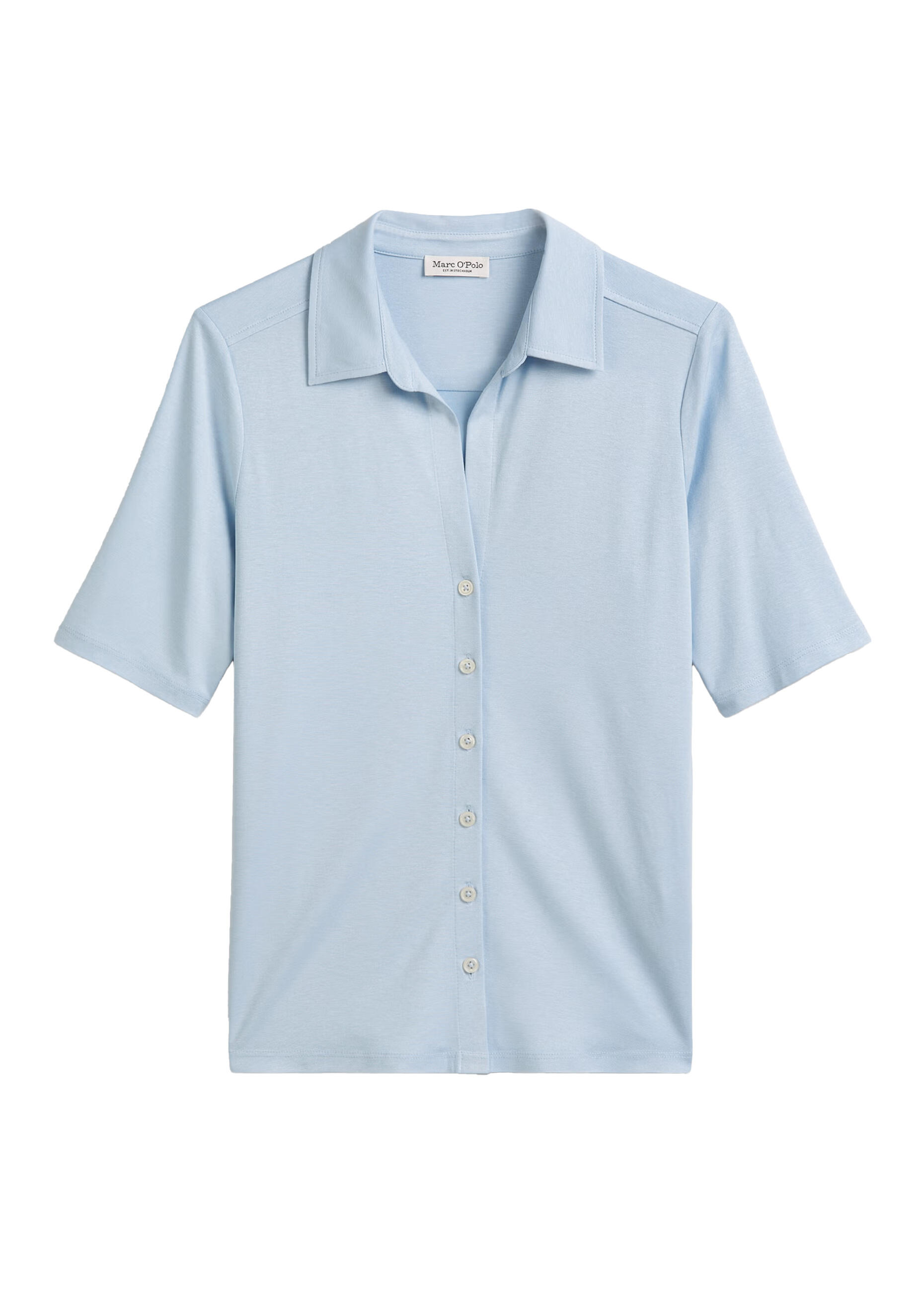 Marc OPolo Casual - Kurzarm-Jerseybluse blau - Gr. - L von Marc O'Polo Casual