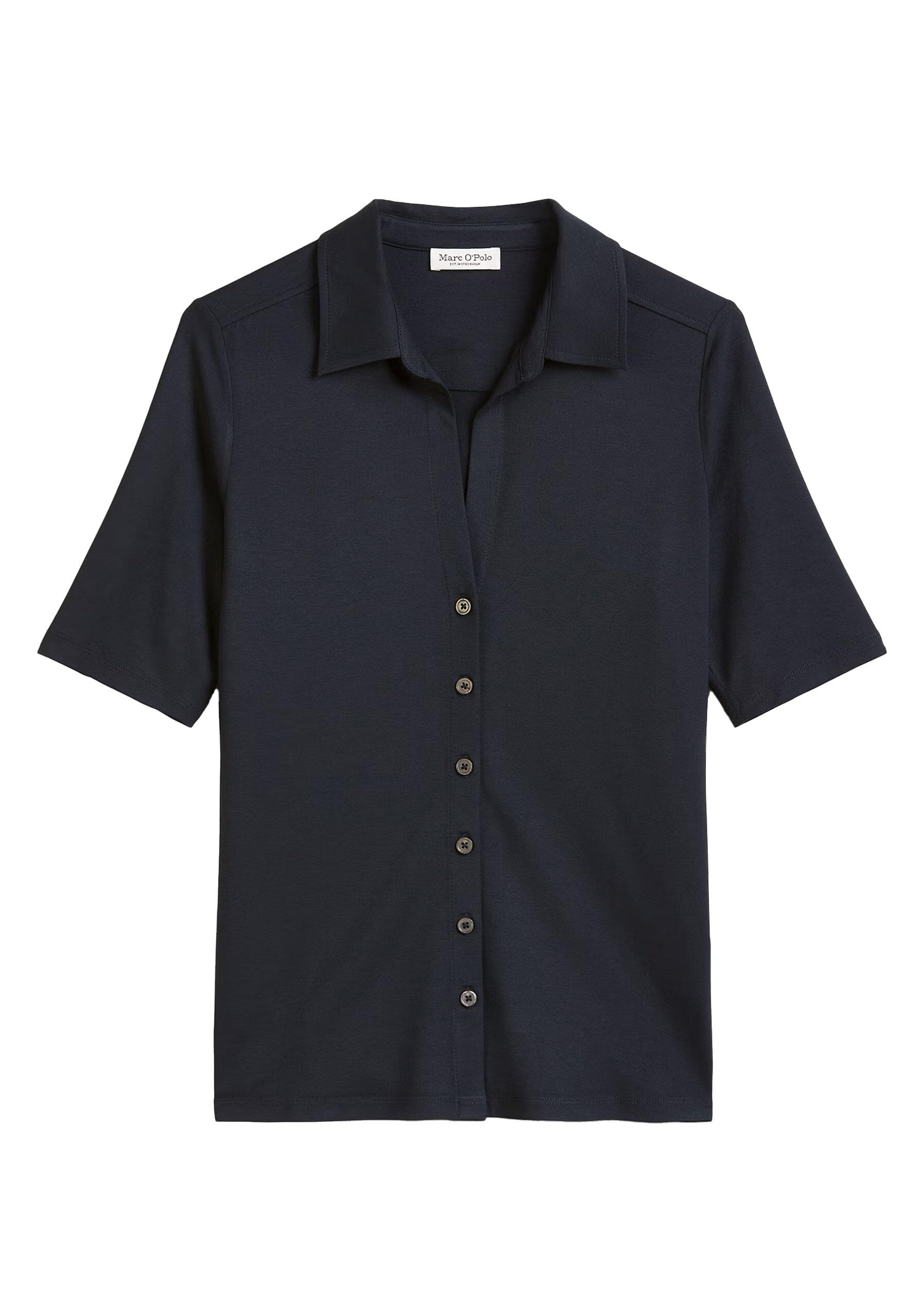 Marc OPolo Casual - Kurzarm-Jerseybluse blau - Gr. - XL von Marc O'Polo Casual