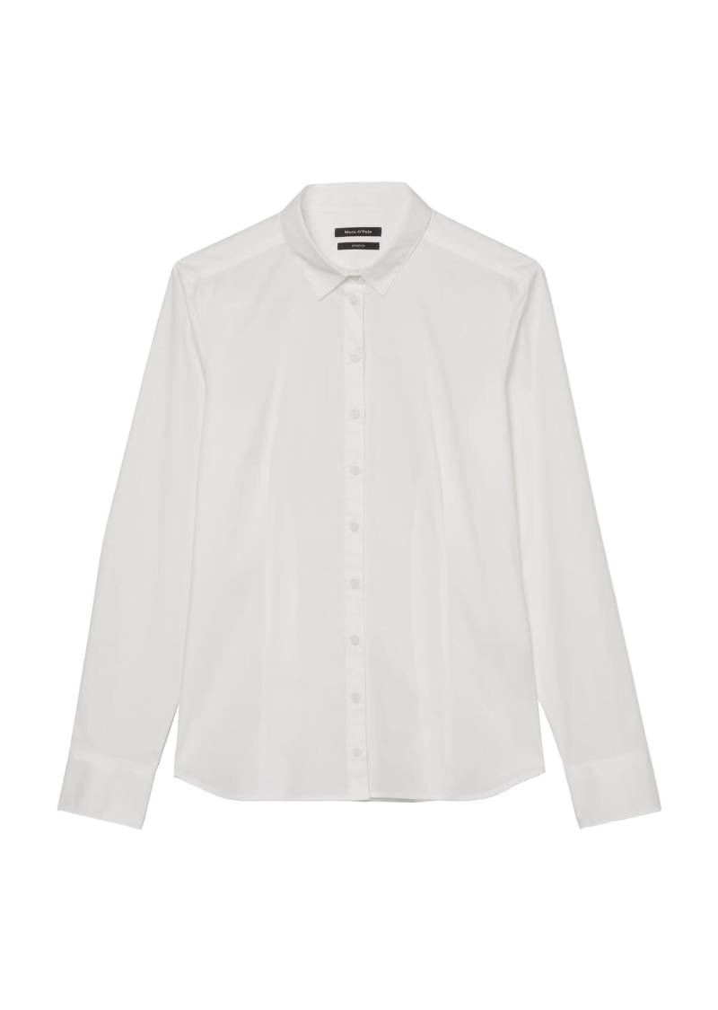 Marc OPolo Casual - Langarm-Bluse in Stretch-Popeline-Qualität weiß - Gr. - 34 von Marc O'Polo Casual