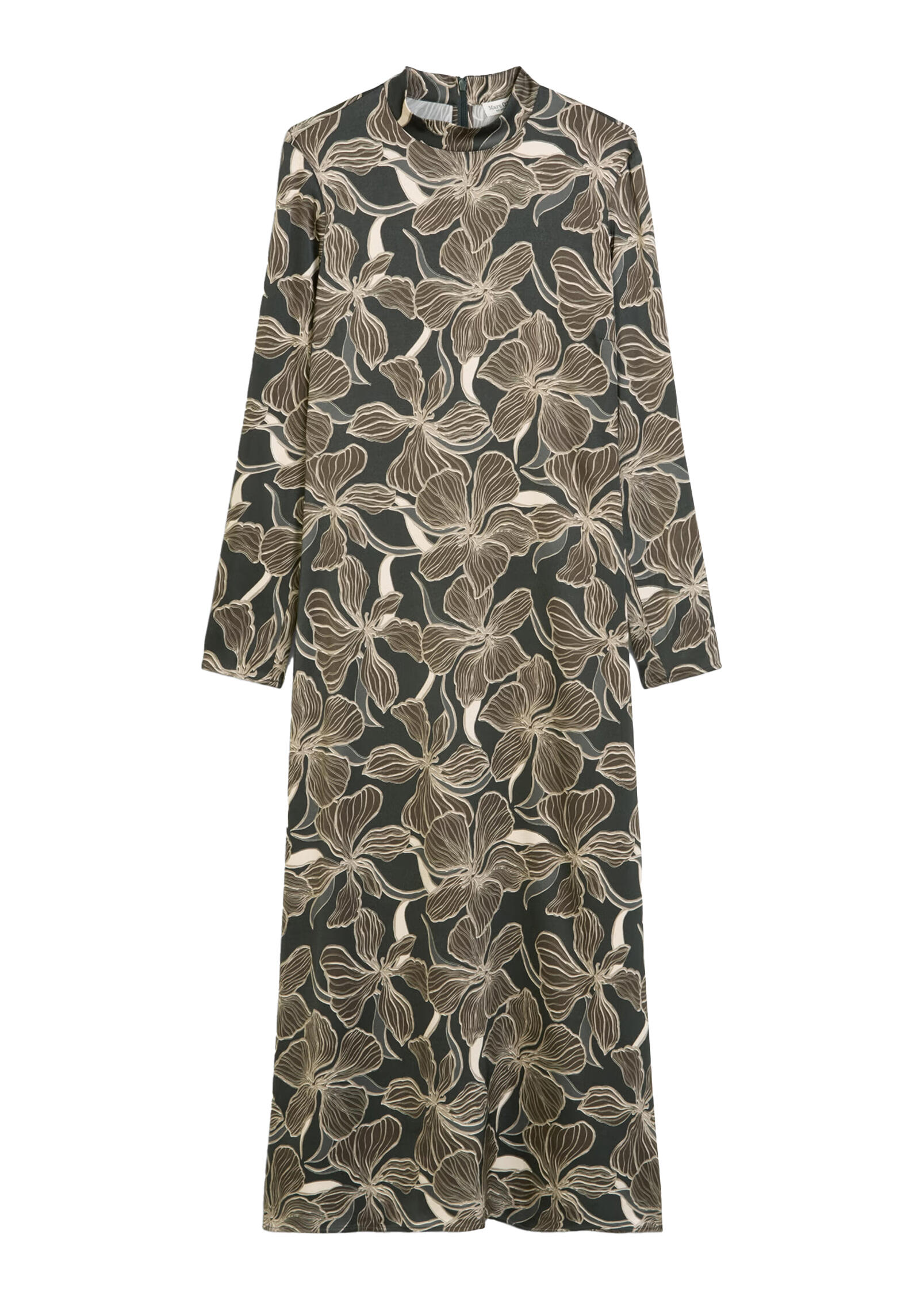 Marc OPolo Casual - Langes Kleid aus premium Viskose-Stretch grau - Gr. - 34 von Marc O'Polo Casual