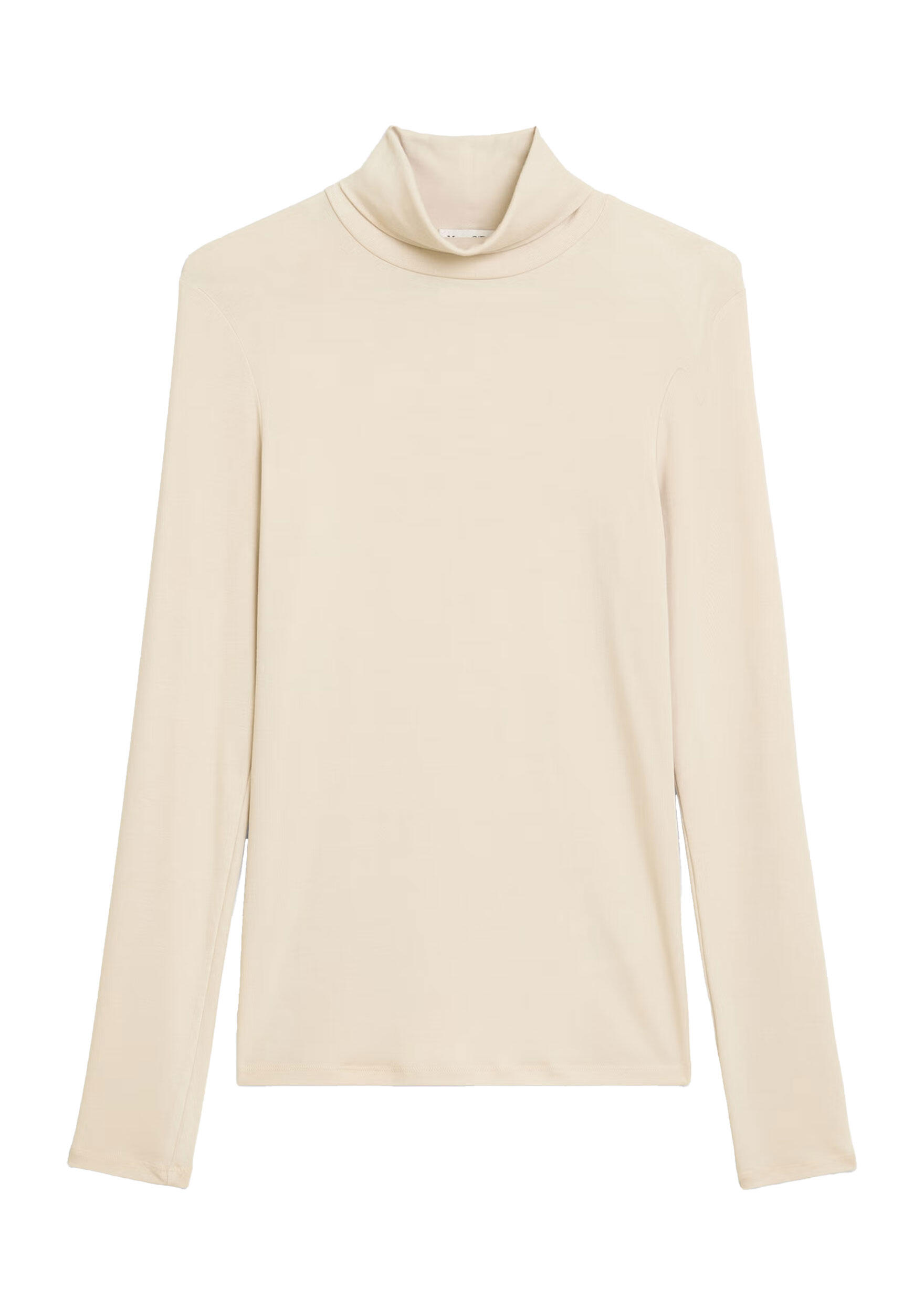 Marc OPolo Casual - Longsleeve regular aus TENCEL™ Modal beige - Gr. - L von Marc O'Polo Casual