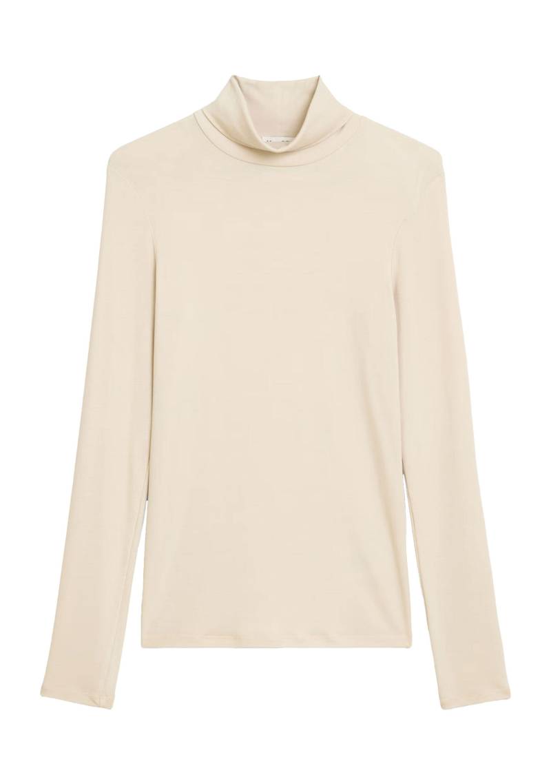 Marc OPolo Casual - Longsleeve regular aus TENCEL™ Modal beige - Gr. - S von Marc O'Polo Casual