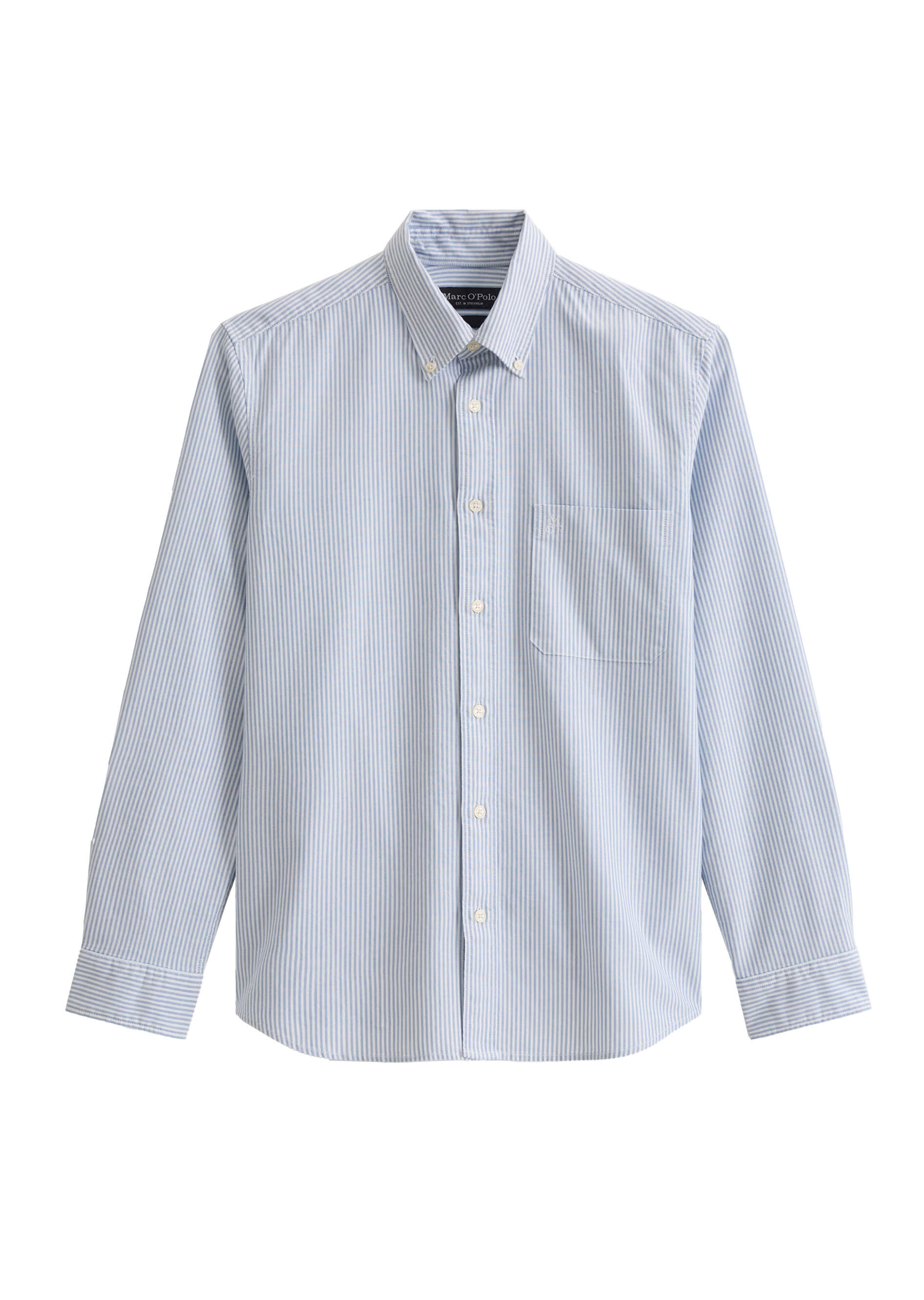 Marc OPolo Casual - Oxford-Hemd aus gestreifter Bio-Baumwolle blau - Gr. - XL von Marc O'Polo Casual