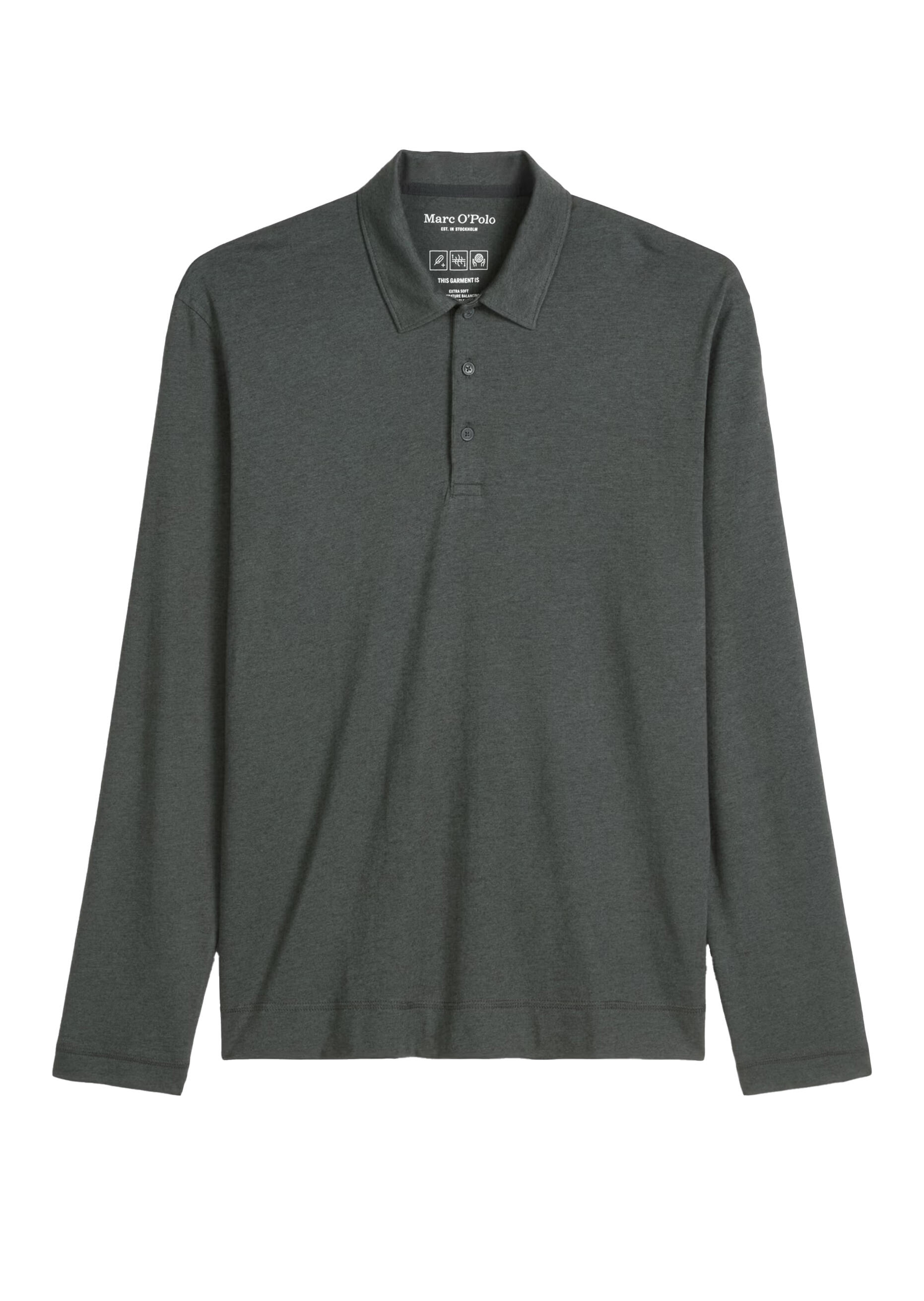 Marc OPolo Casual - Poloshirt aus weichem Woll-Mix grau - Gr. - L von Marc O'Polo Casual