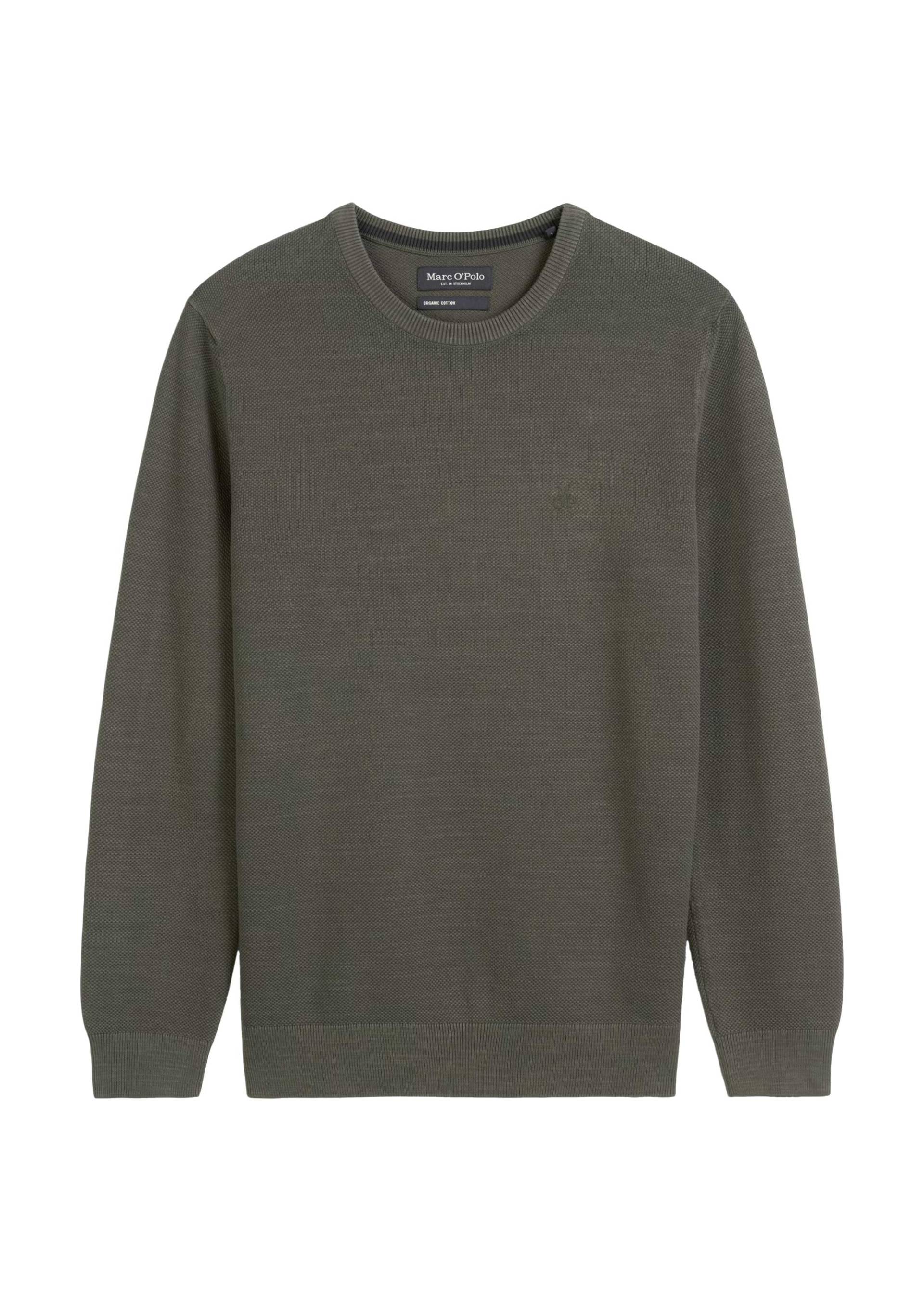 Marc OPolo Casual - Pullover aus Bio-Baumwoll-Piqué braun - Gr. - L von Marc O'Polo Casual