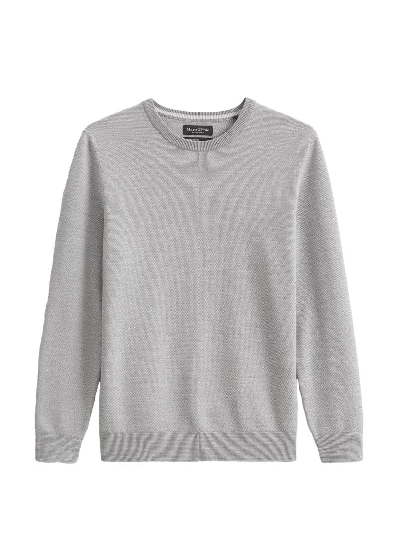 Marc OPolo Casual - Pullover aus Bio-Baumwoll-Piqué grau - Gr. - L von Marc O'Polo Casual
