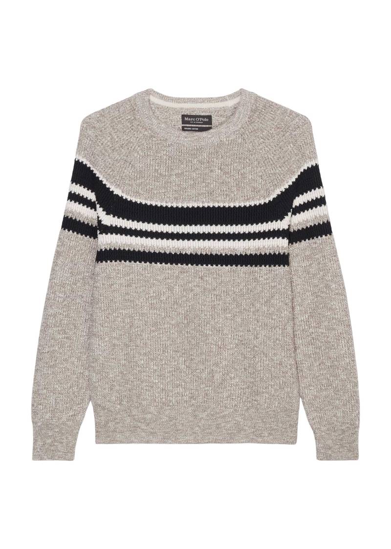 Marc OPolo Casual - Pullover aus Mouliné Baumwollgarn beige - Gr. - M von Marc O'Polo Casual