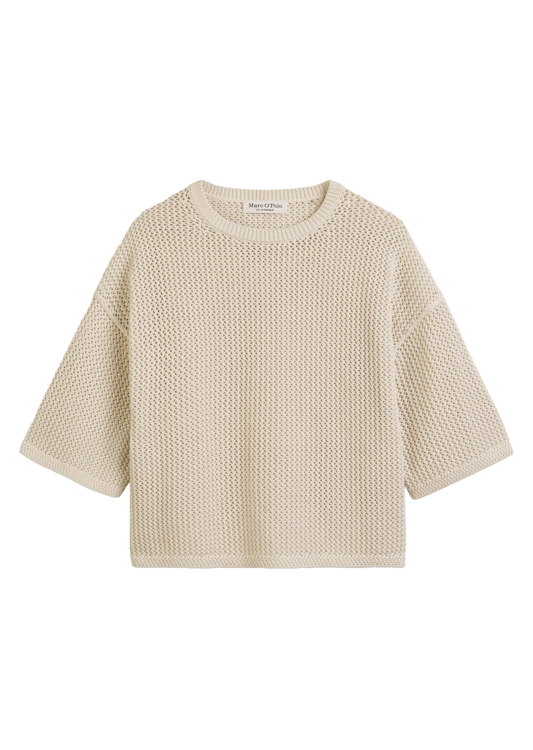 Marc OPolo Casual - Pullover loose aus softem Organic Cotton beige - Gr. - M von Marc O'Polo Casual