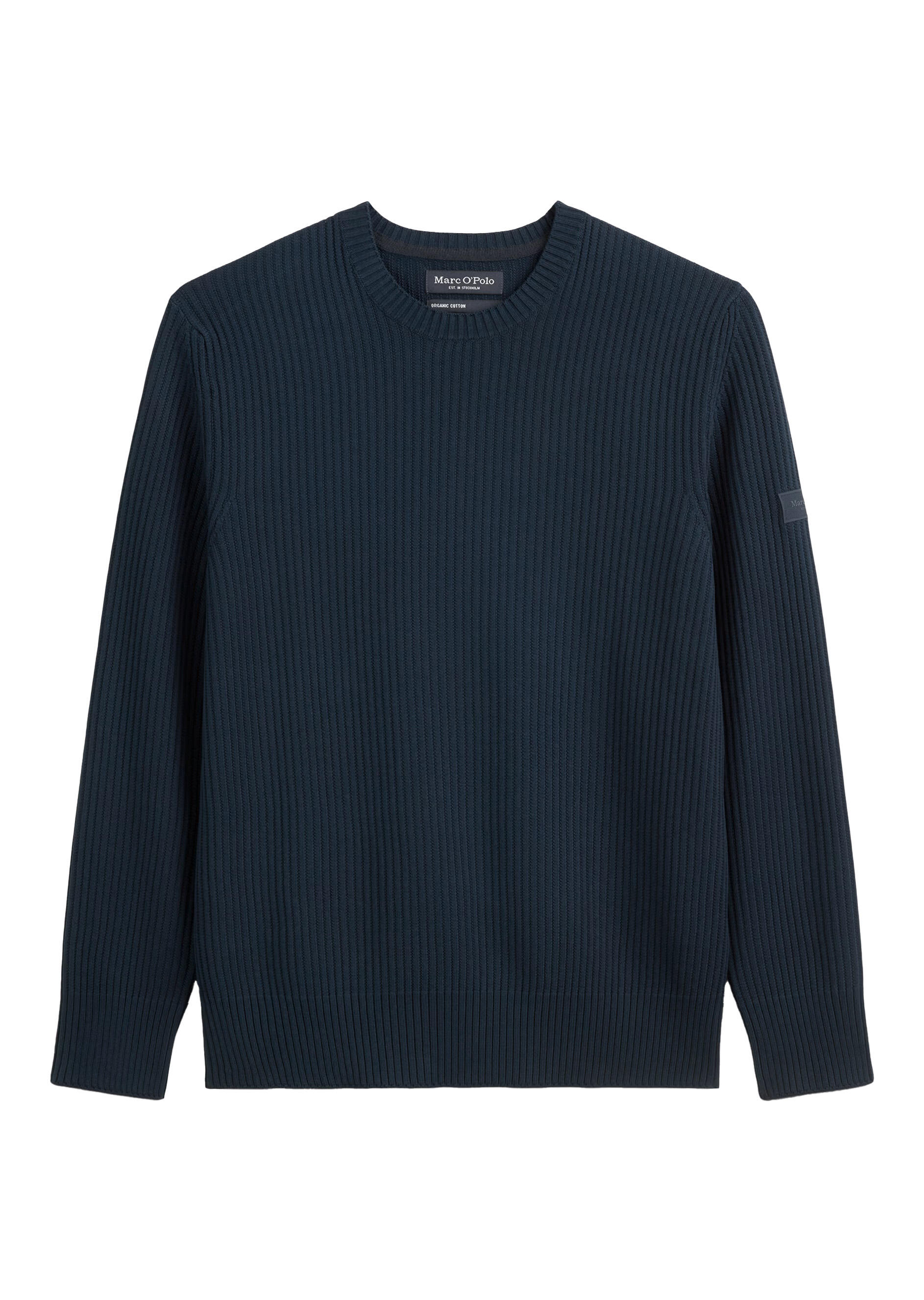 Marc OPolo Casual - Pullover mit Rippstruktur blau - Gr. - L von Marc O'Polo Casual